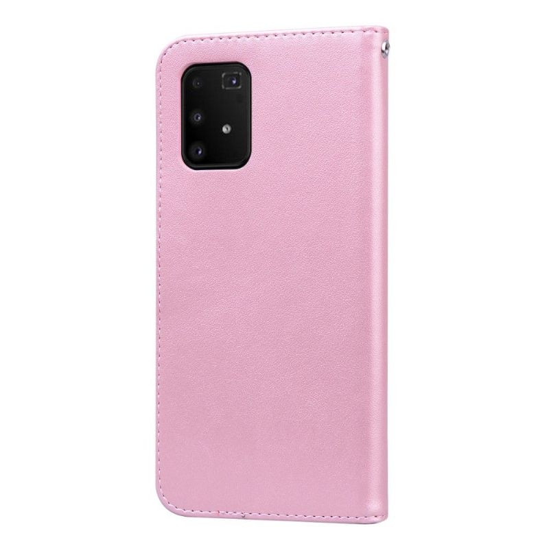 Flip Cover Samsung Galaxy S10 Lite Imiteret Læder Rose Mønster