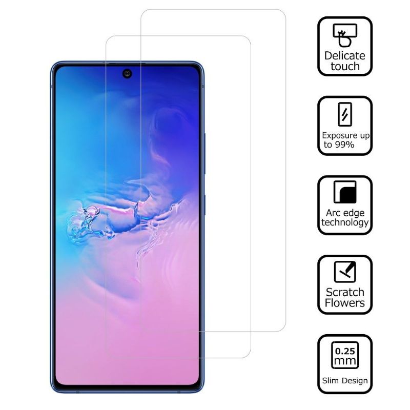 Hærdet Glasfilm Til Samsung Galaxy S10 Lite (2 Stk)