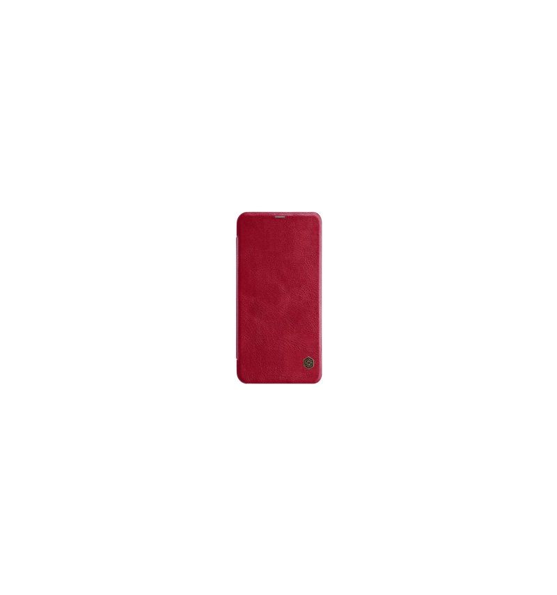 Læder Cover Xiaomi Redmi Note 6 Pro Original Nillkin Qin - Rød