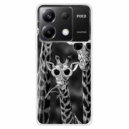 Cover Poco X6 5g Telefon Etui Giraffer Med Solbriller