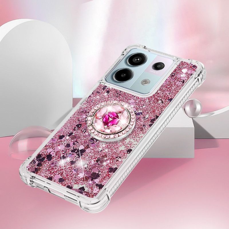 Cover Poco X6 5g Telefon Etui Glitter Ring-holder