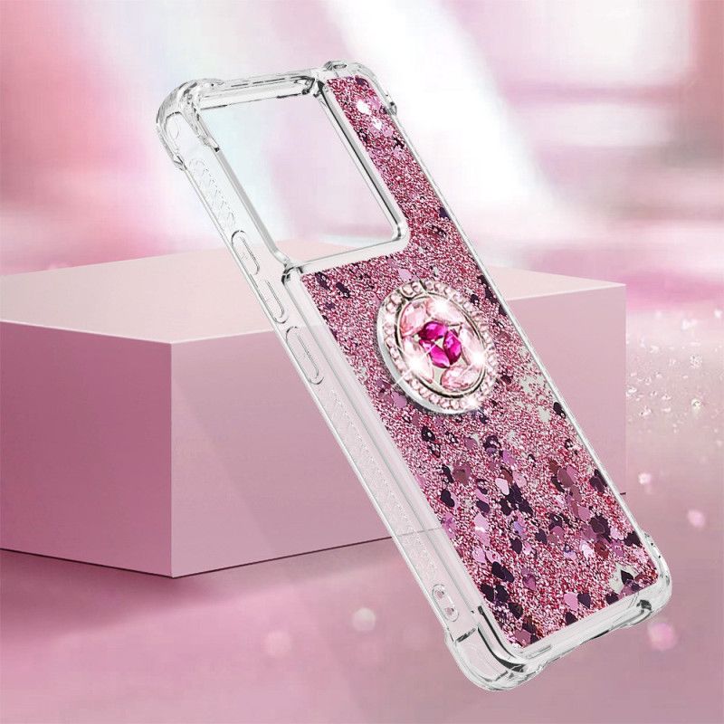 Cover Poco X6 5g Telefon Etui Glitter Ring-holder