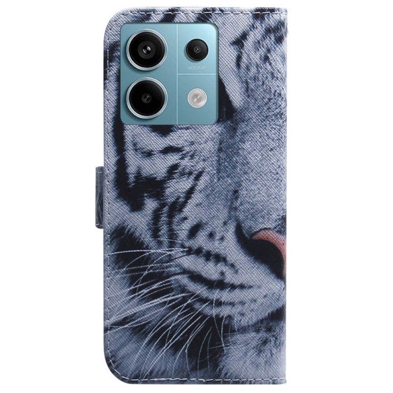 Flip Cover Poco X6 5g Hvid Tiger