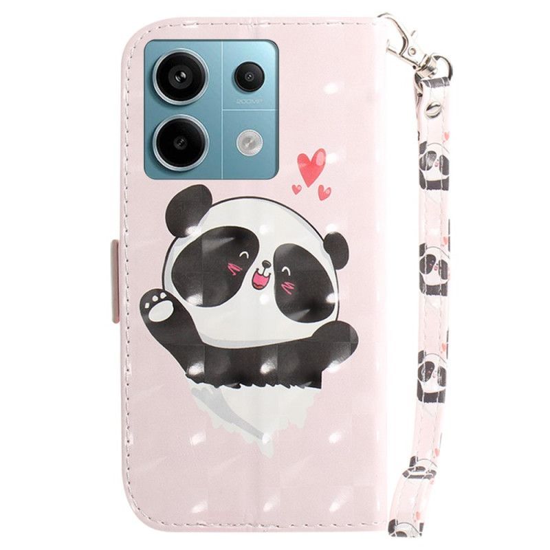 Flip Cover Poco X6 5g Panda Love Med Rem