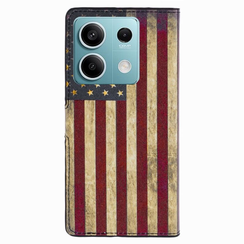 Flip Cover Til Poco X6 5g Vintage Amerikansk Flag