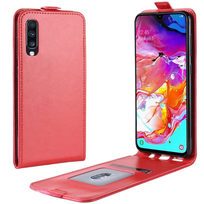 Etui Samsung Galaxy A70 Flip Cover Lodret Kunstlæder