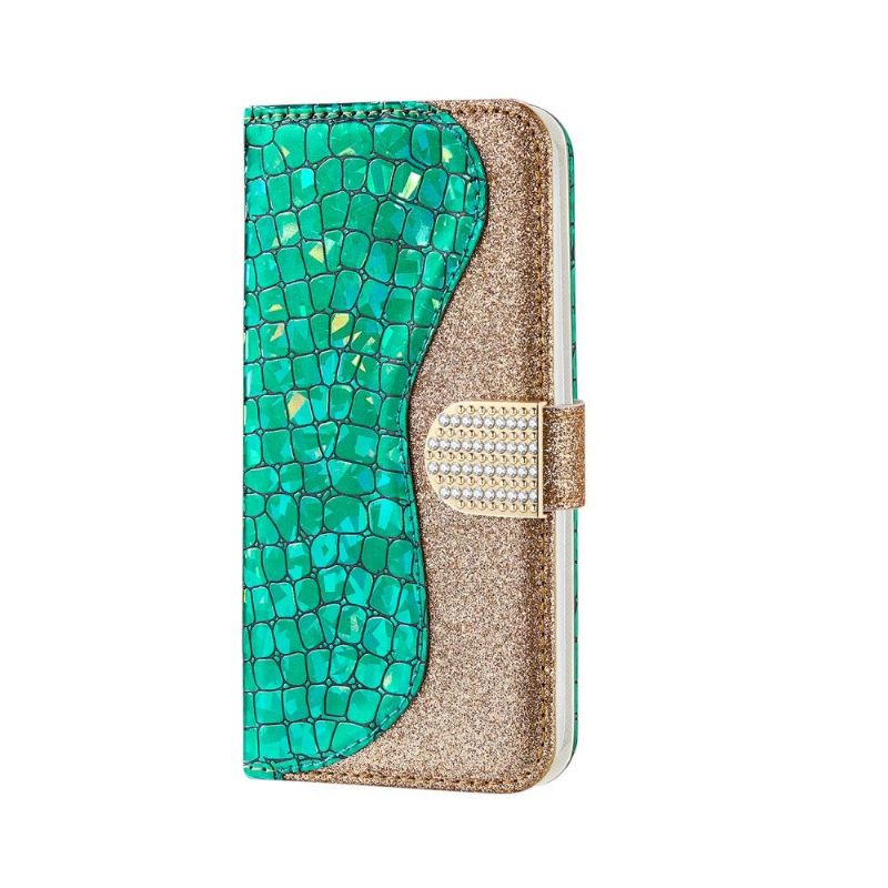 Etui Samsung Galaxy A70 Glamour Croc Effekt