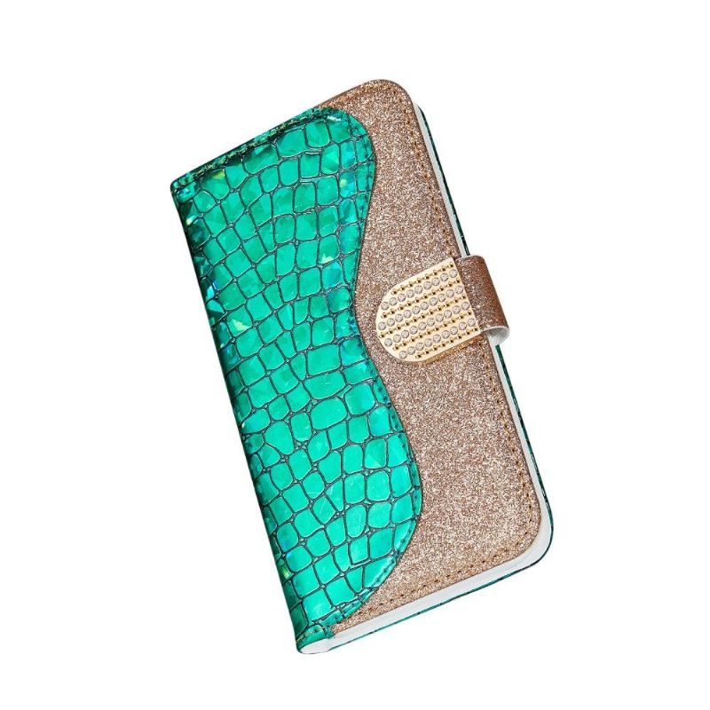 Etui Samsung Galaxy A70 Glamour Croc Effekt