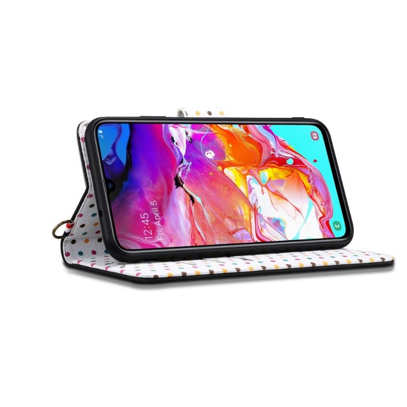 Etui Samsung Galaxy A70 Vintage Polka Prikker