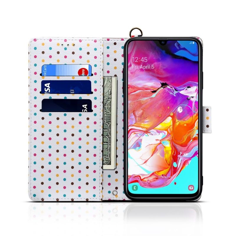 Etui Samsung Galaxy A70 Vintage Polka Prikker