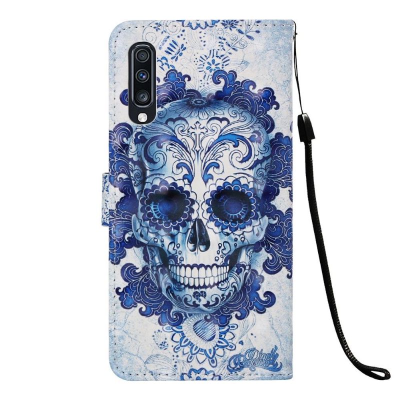 Flip Cover Samsung Galaxy A70 Calavera Mønster