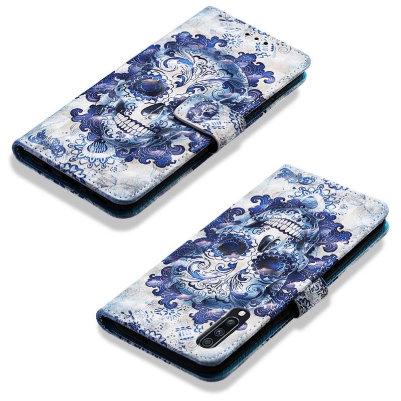 Flip Cover Samsung Galaxy A70 Calavera Mønster