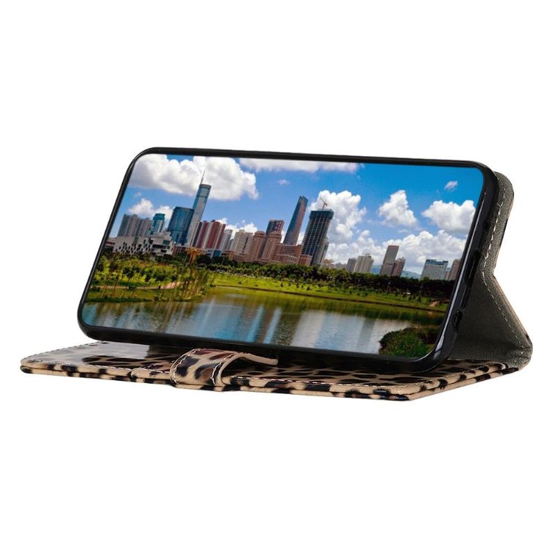 Flip Cover Samsung Galaxy A70 Leopardmønster