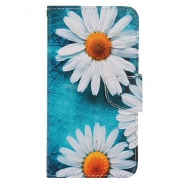 Flip Cover Xiaomi 12T / 12T Pro Med Snor Strappy Daisy