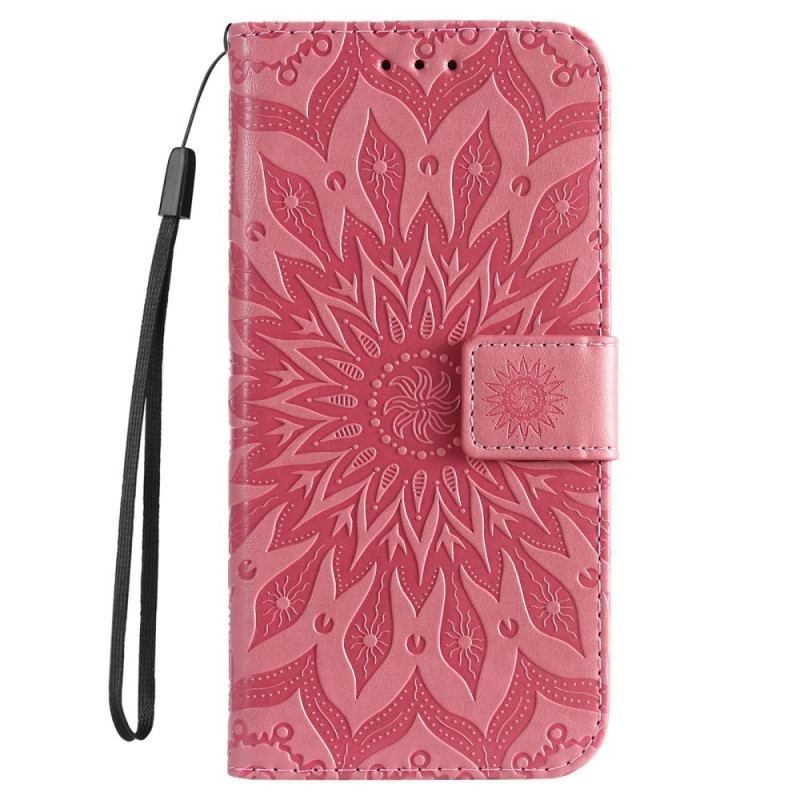 Flip Cover Xiaomi 12T / 12T Pro Med Snor Strappy Sun Mandala