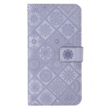 Læder Cover Xiaomi 12T / 12T Pro Blomstermønster