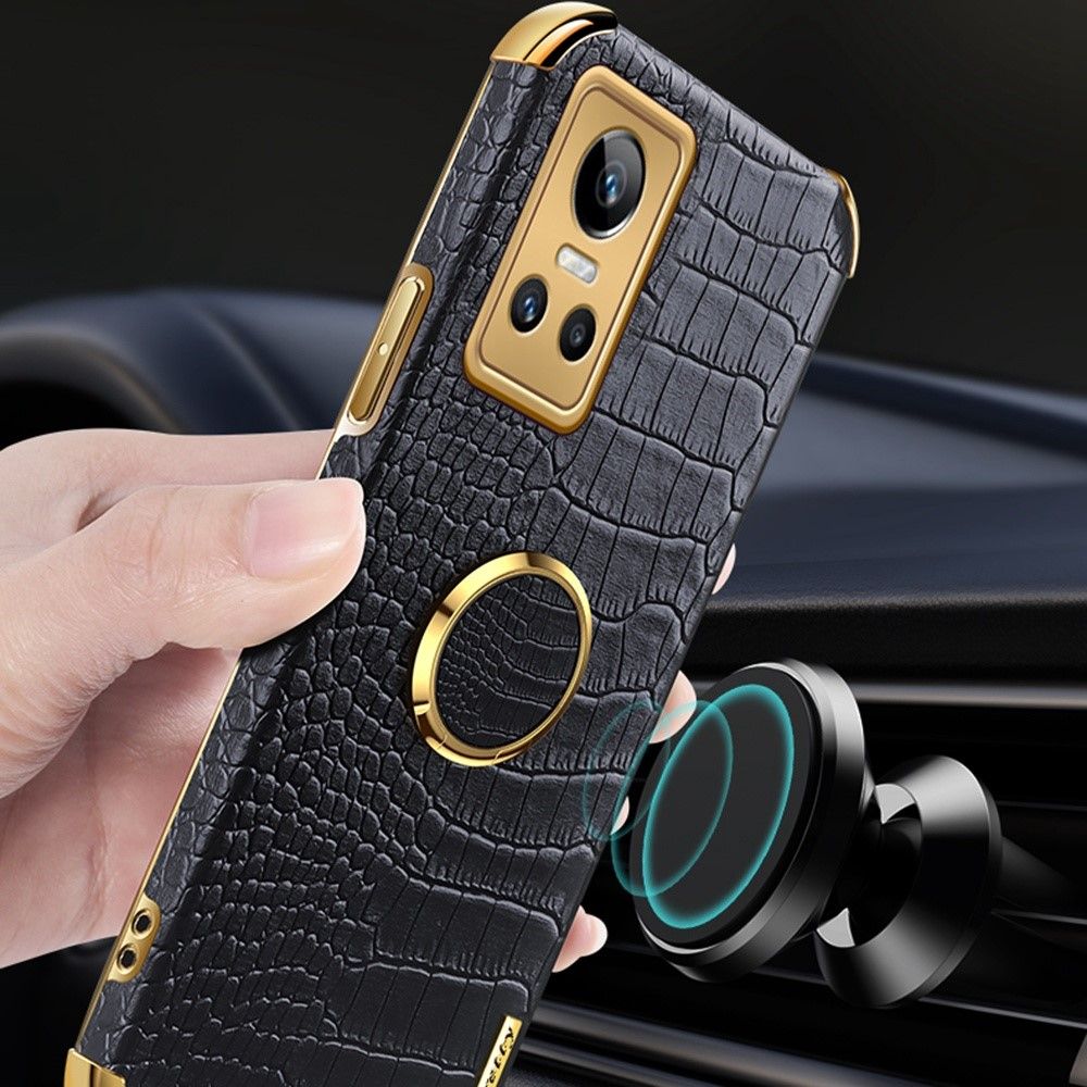 Cover Realme GT Neo 3 Croc Effekt Med Ring