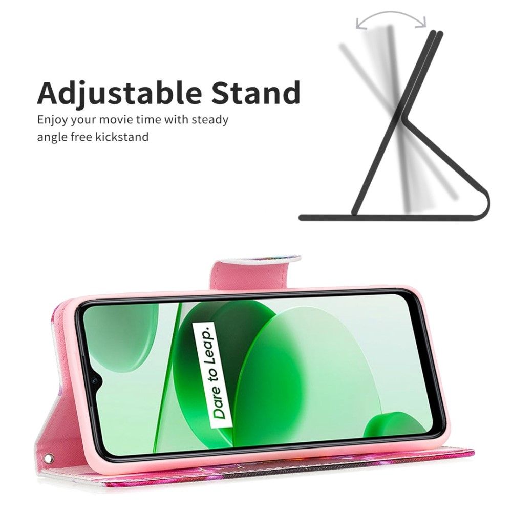 Flip Cover Realme GT Neo 3 Anti-fald Farvede Kronblade