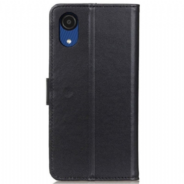 Flip Cover Samsung Galaxy A03 Core Basic Imiteret Læder