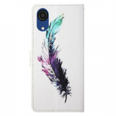 Flip Cover Samsung Galaxy A03 Core Hemming Fjer