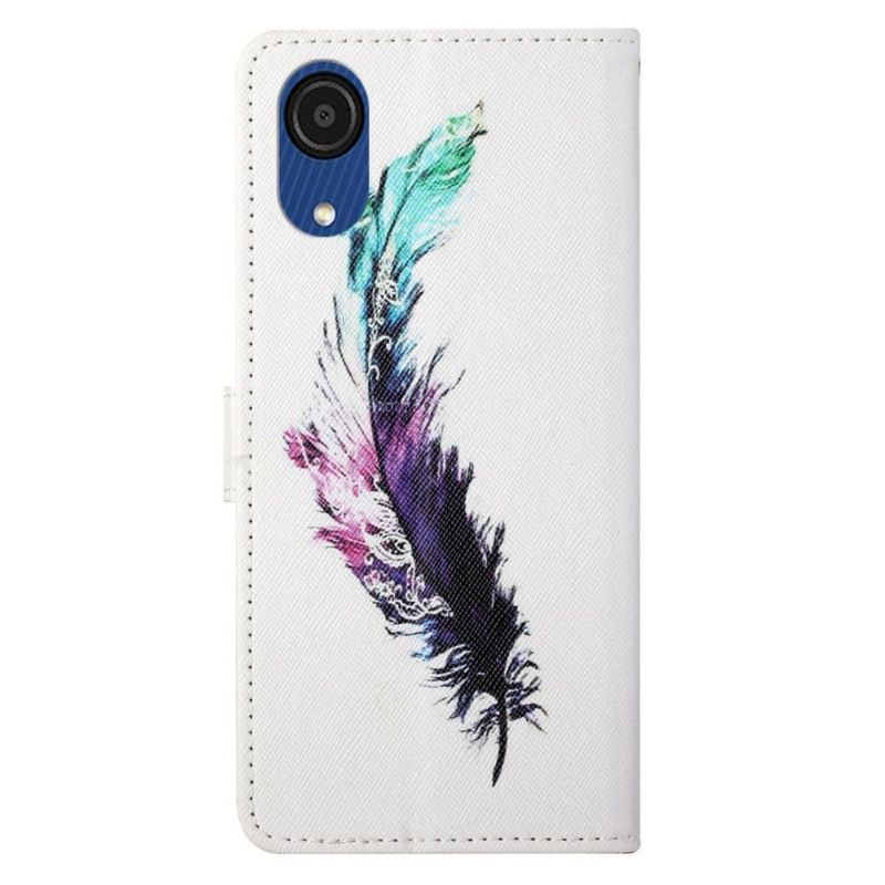 Flip Cover Samsung Galaxy A03 Core Hemming Fjer