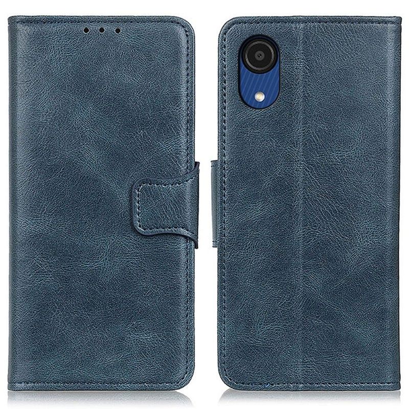 Flip Cover Samsung Galaxy A03 Core Læder Cover Foliostativ I Imiteret Læder