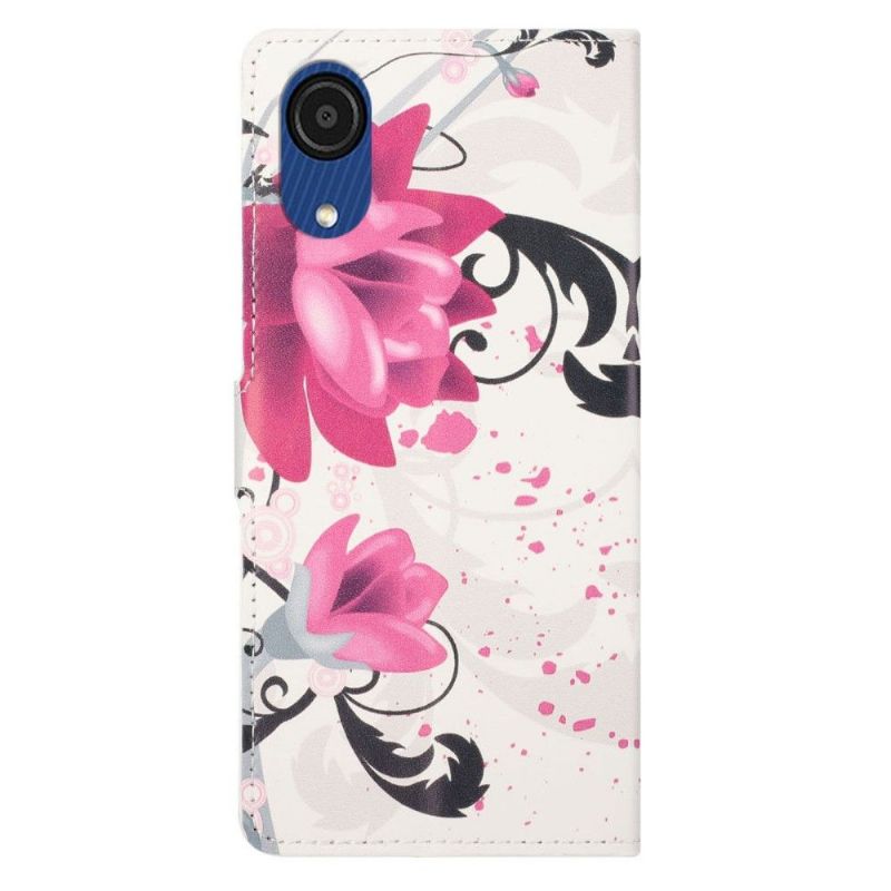 Flip Cover Samsung Galaxy A03 Core Lotusblomster