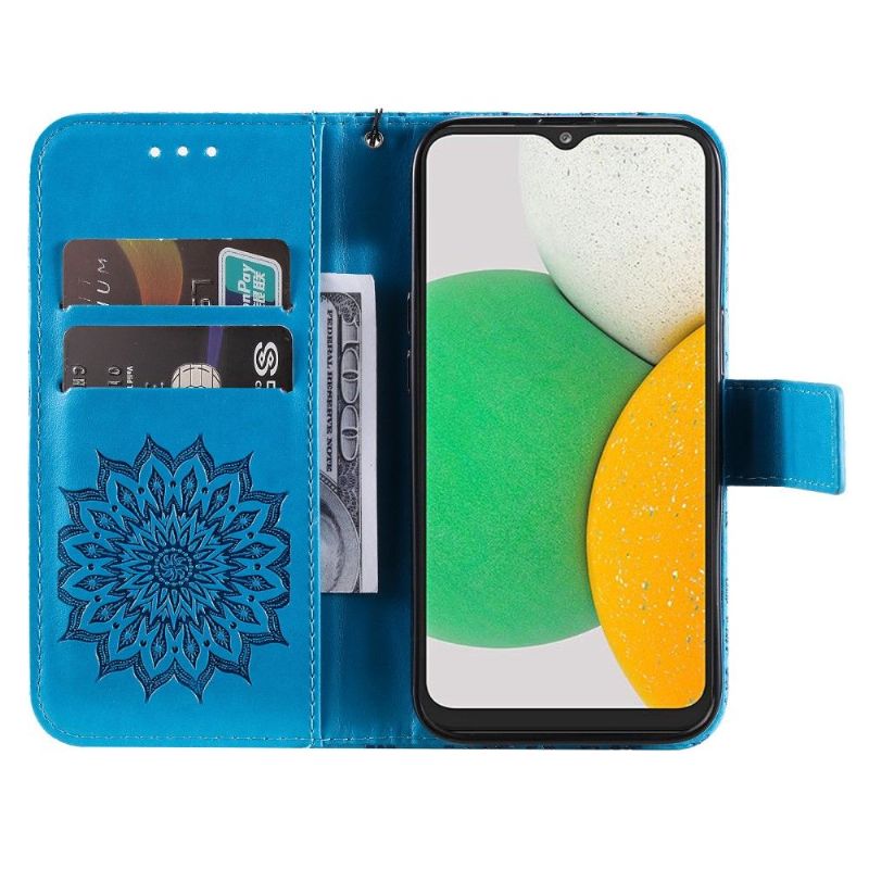 Flip Cover Samsung Galaxy A03 Core Med Snor Solsikke