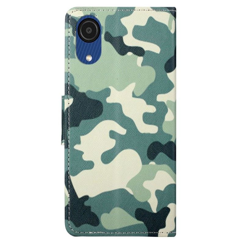 Flip Cover Samsung Galaxy A03 Core Militær Camouflage