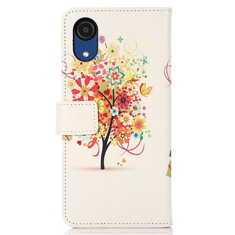 Læder Cover Samsung Galaxy A03 Core Blomstertræ