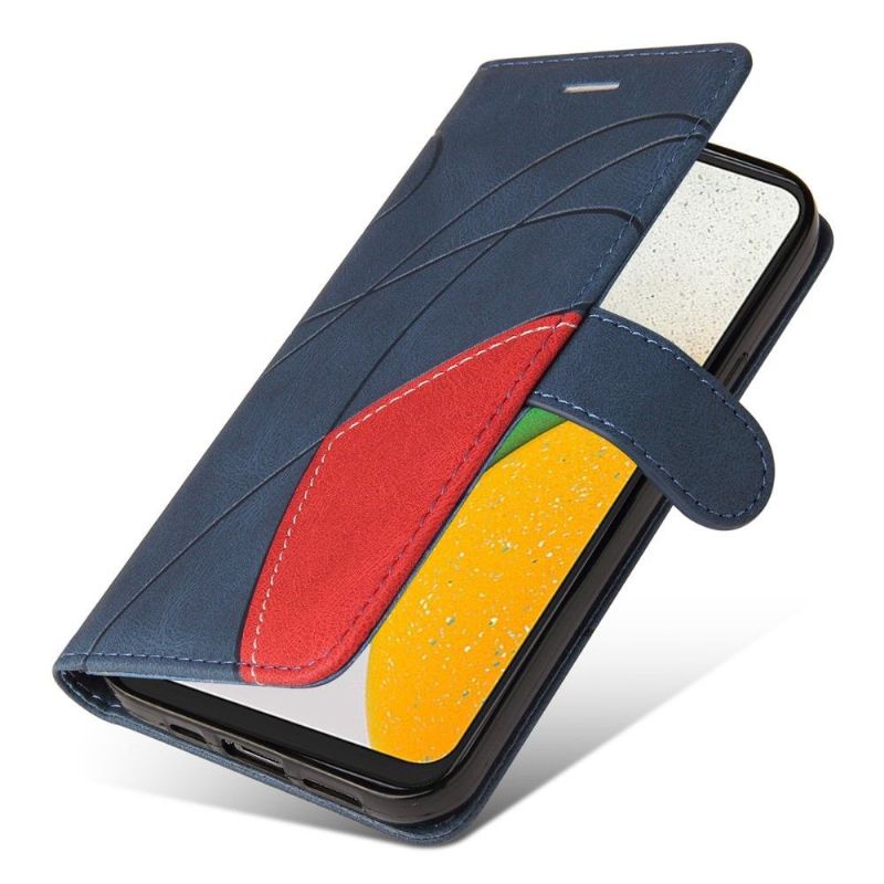 Læder Cover Samsung Galaxy A03 Core Original Bicolor Kunstnerisk