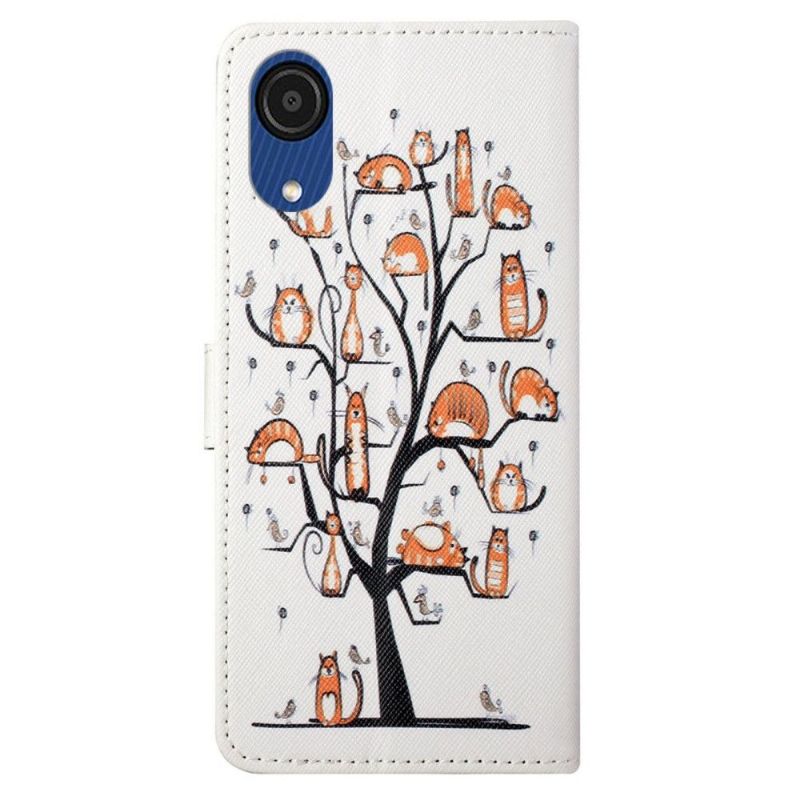 Læder Cover Samsung Galaxy A03 Core Original Kattetræ