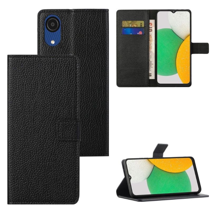 Læder Cover Samsung Galaxy A03 Core Original Kornet Lædereffekt