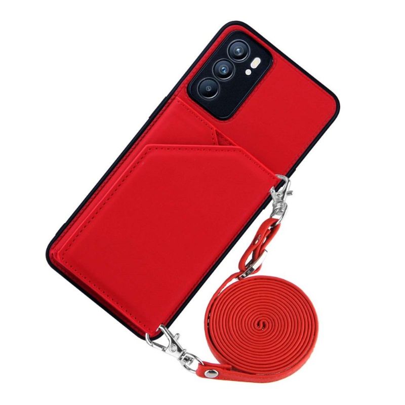 Cover Oppo Reno 6 5G Aude Multi-compartment Lanyard