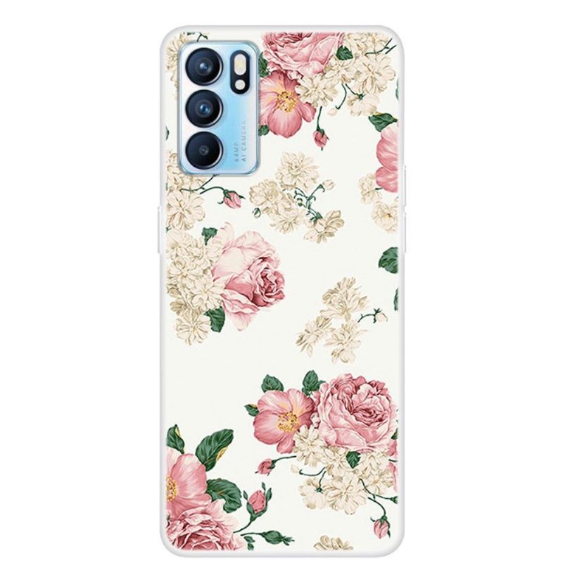 Cover Oppo Reno 6 5G Blomster