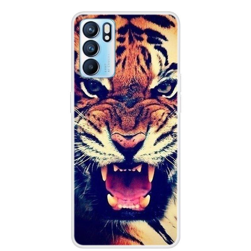 Cover Oppo Reno 6 5G Hård Tiger