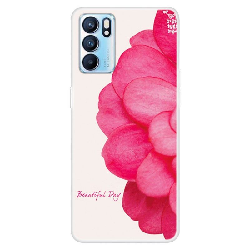 Cover Oppo Reno 6 5G Hemming Smuk Dagsblomst