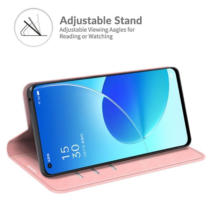 Etui Oppo Reno 6 5G Funktionsstativ I Kunstlæder