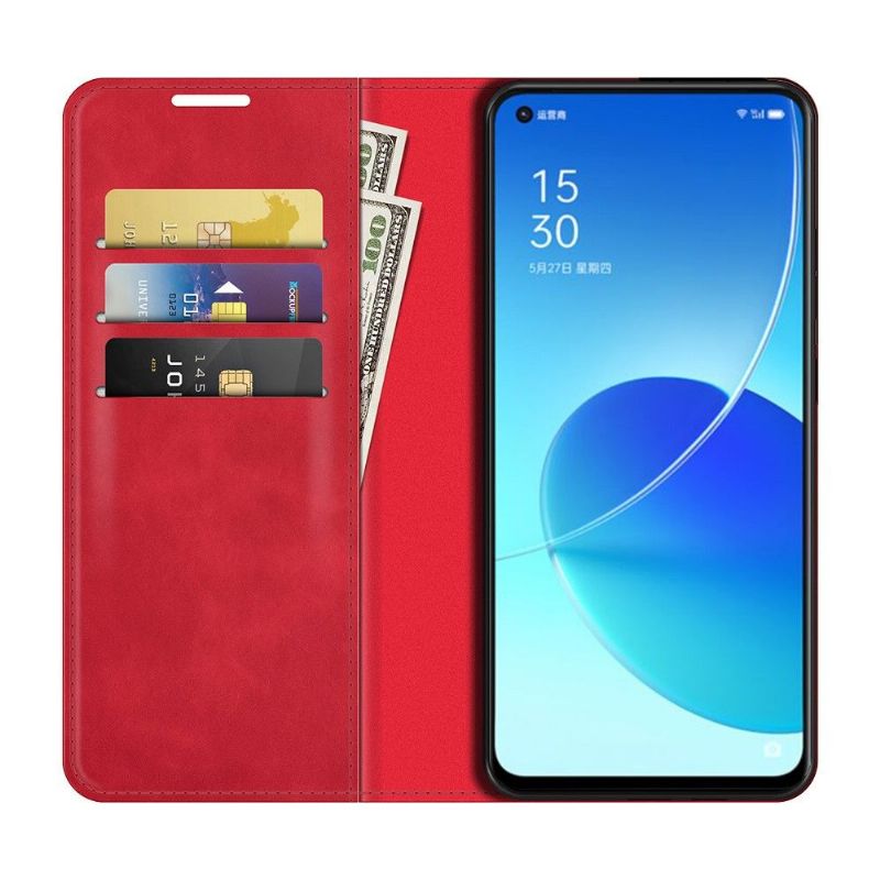 Etui Oppo Reno 6 5G Funktionsstativ I Kunstlæder