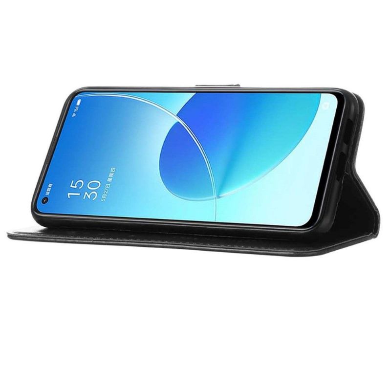 Flip Cover Oppo Reno 6 5G Anti-fald Sommerfugleblomst Kortholder