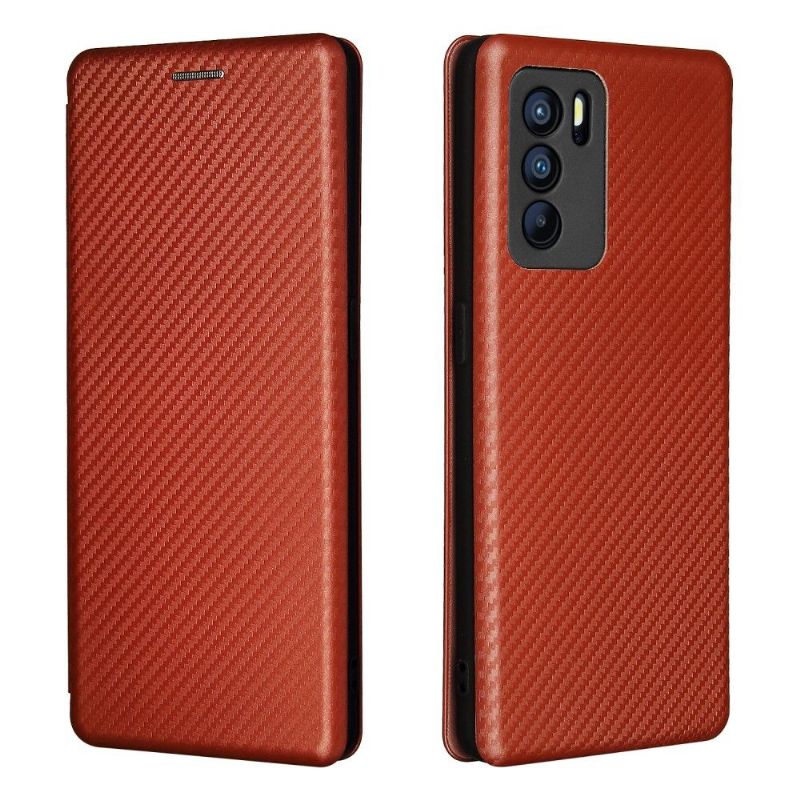 Flip Cover Oppo Reno 6 5G Carbon Fiber Læder