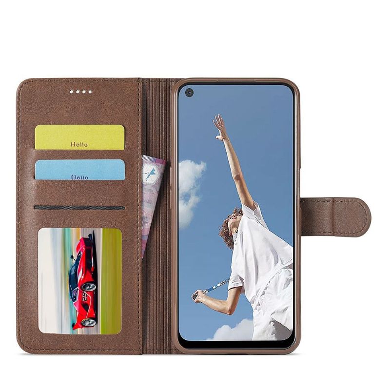 Flip Cover Oppo Reno 6 5G Hemming Lædereffekt Lc.imeeke