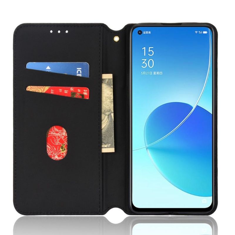 Læder Cover Oppo Reno 6 5G Flip Cover Designgeometri