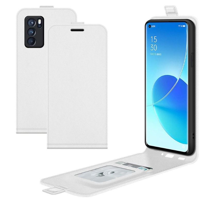 Læder Cover Oppo Reno 6 5G Original Flip Cover Kunstlæder Lodret