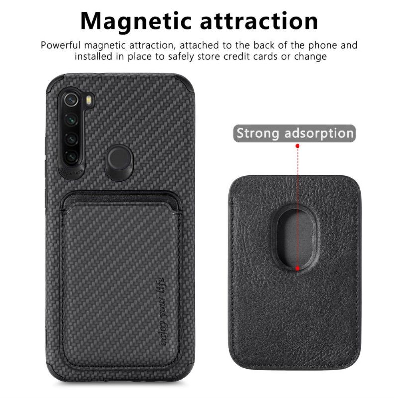 Cover Xiaomi Redmi Note 8T Anti-fald Beskyttelsessæt Magnetisk Kortholder