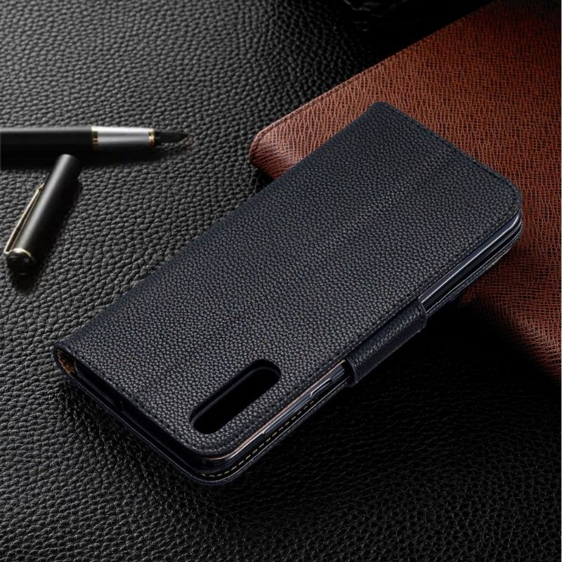 Case Samsung Galaxy A50 Original Flip Cover Med Kornet Lædereffektrem