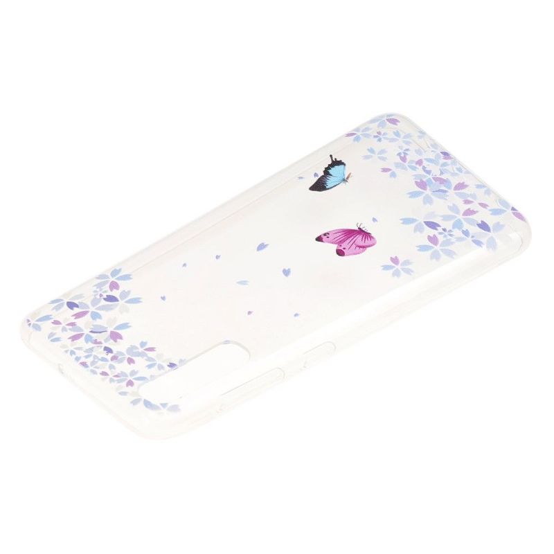 Cover Samsung Galaxy A50 Sømløse Sommerfugle Og Blomster