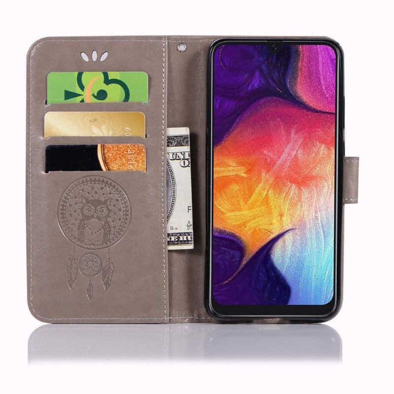 Etui Samsung Galaxy A50 Anti-fald Drømmefangerugle