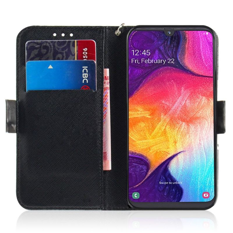 Etui Samsung Galaxy A50 Med Snor Farverig Mandala