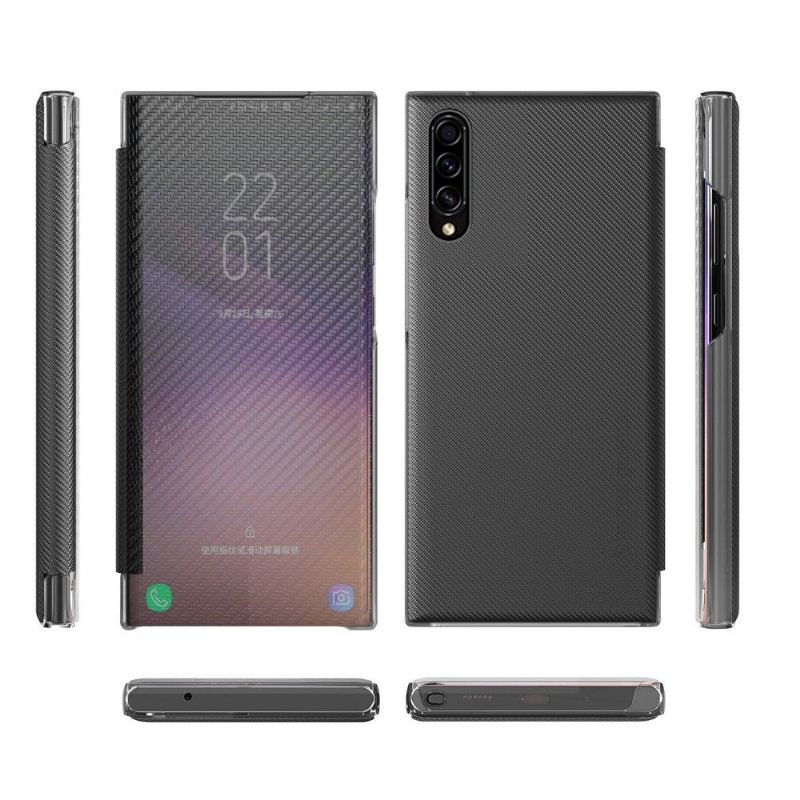 Mobilcover Samsung Galaxy A50 Flip Cover Kulfiber